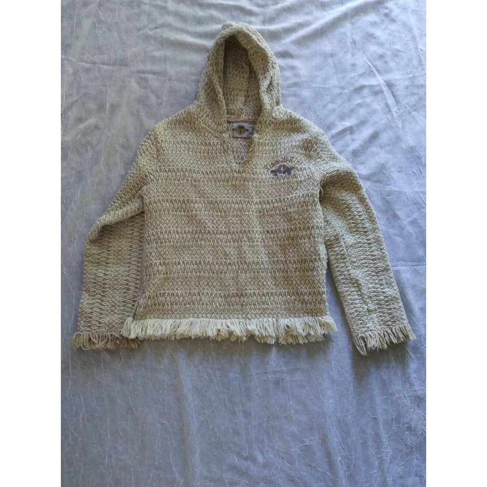 Earth Ragz Kitch-iti-Kipi Michigan Sweater Poncho Reggae Retro Women Medium